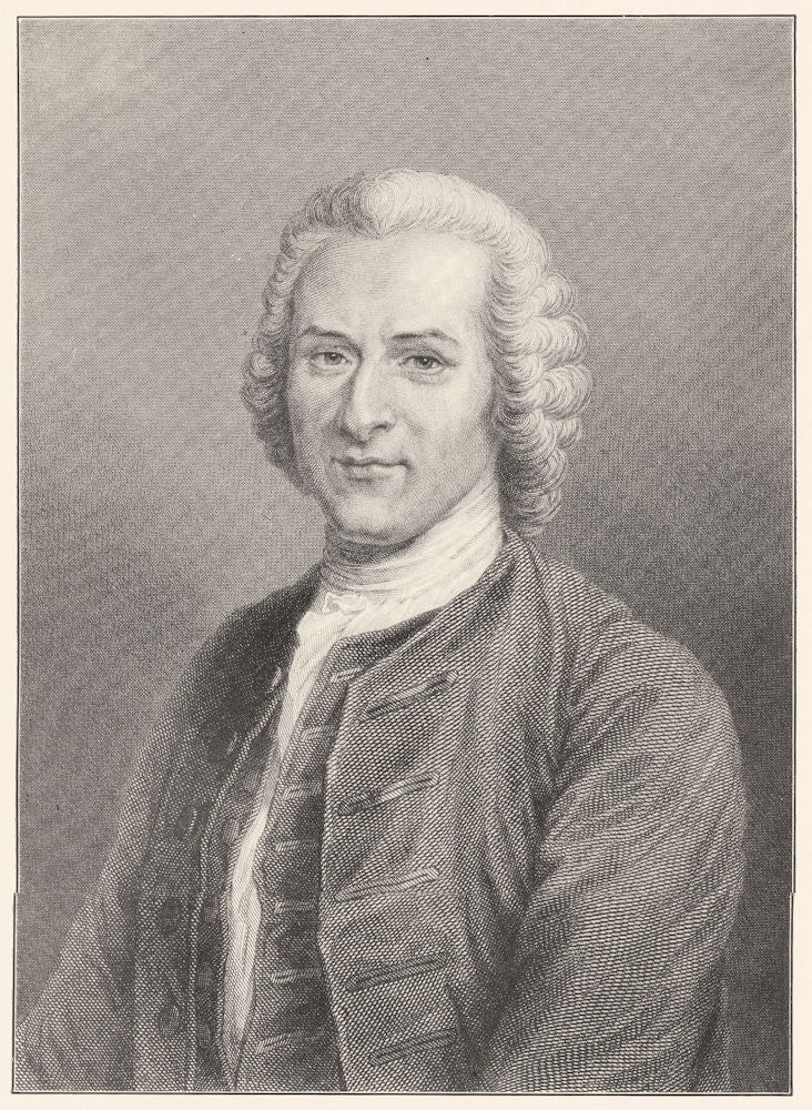 PHILOSOPHY. Jean Jacques Rousseau 1907 old antique vintage print picture